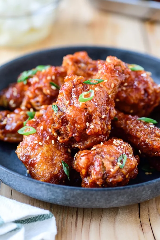 Korean fried chicken tossed in sauce at Snowy Village Pacific Ave, Saskatoon